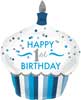 1st Birthday Cupcake Boy Balloons